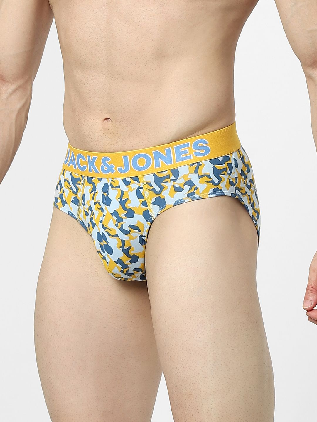 Blue Abstract Print Briefs