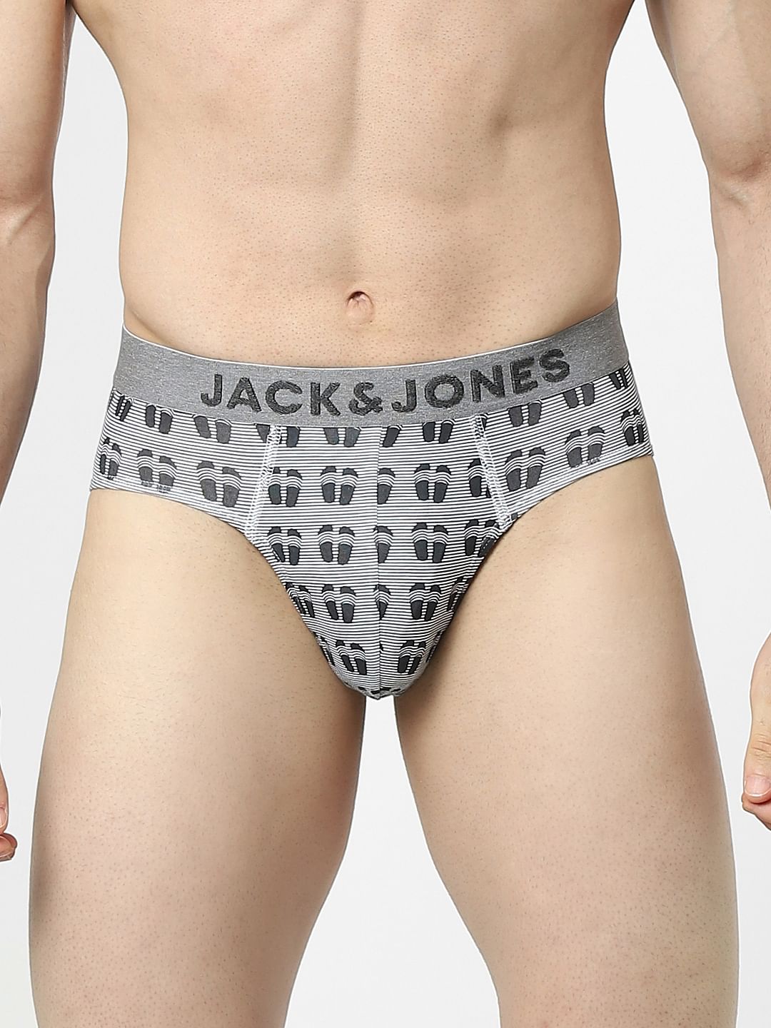 Grey Printed Briefs