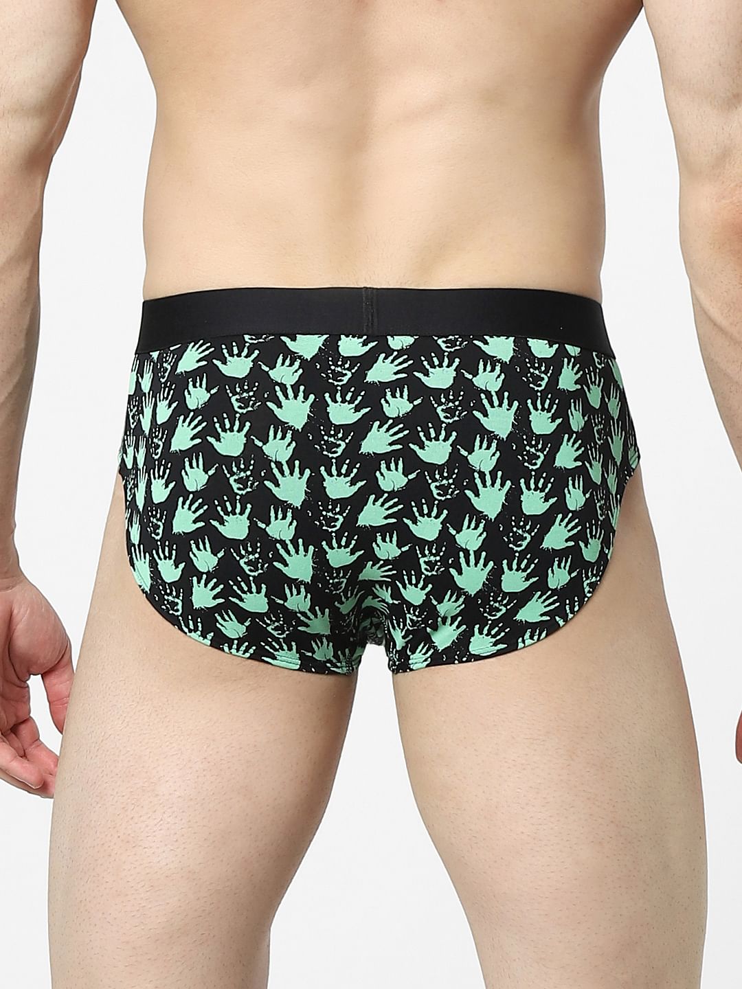 Black Printed Briefs