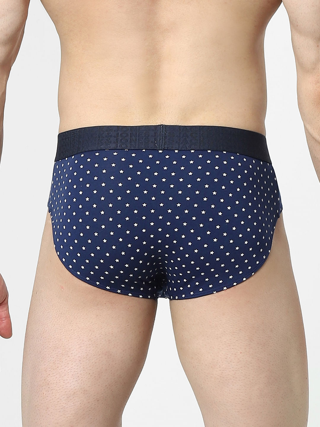 Navy Blue Star Print Trunks