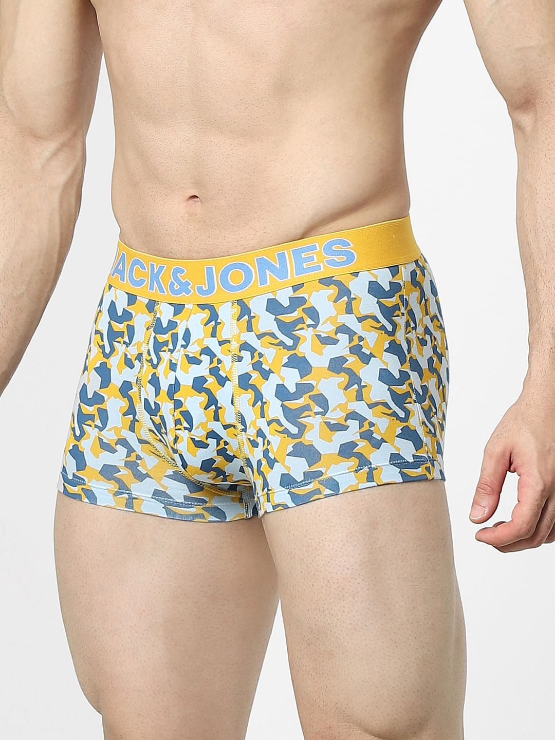 Blue Abstract Print Trunks