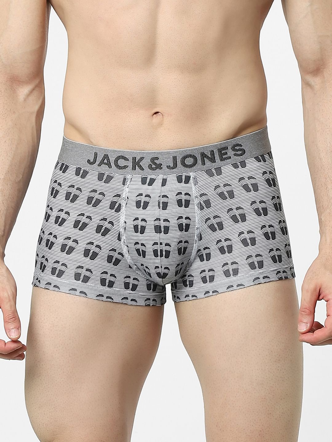 Grey Flip Flop Print Trunks