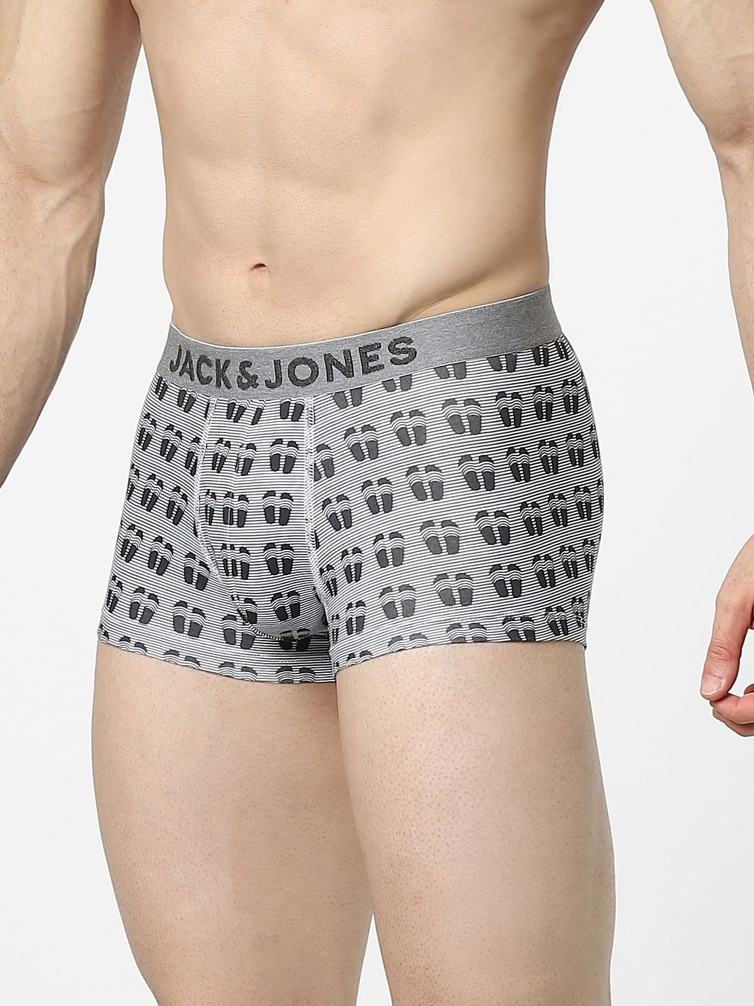 Grey Flip Flop Print Trunks