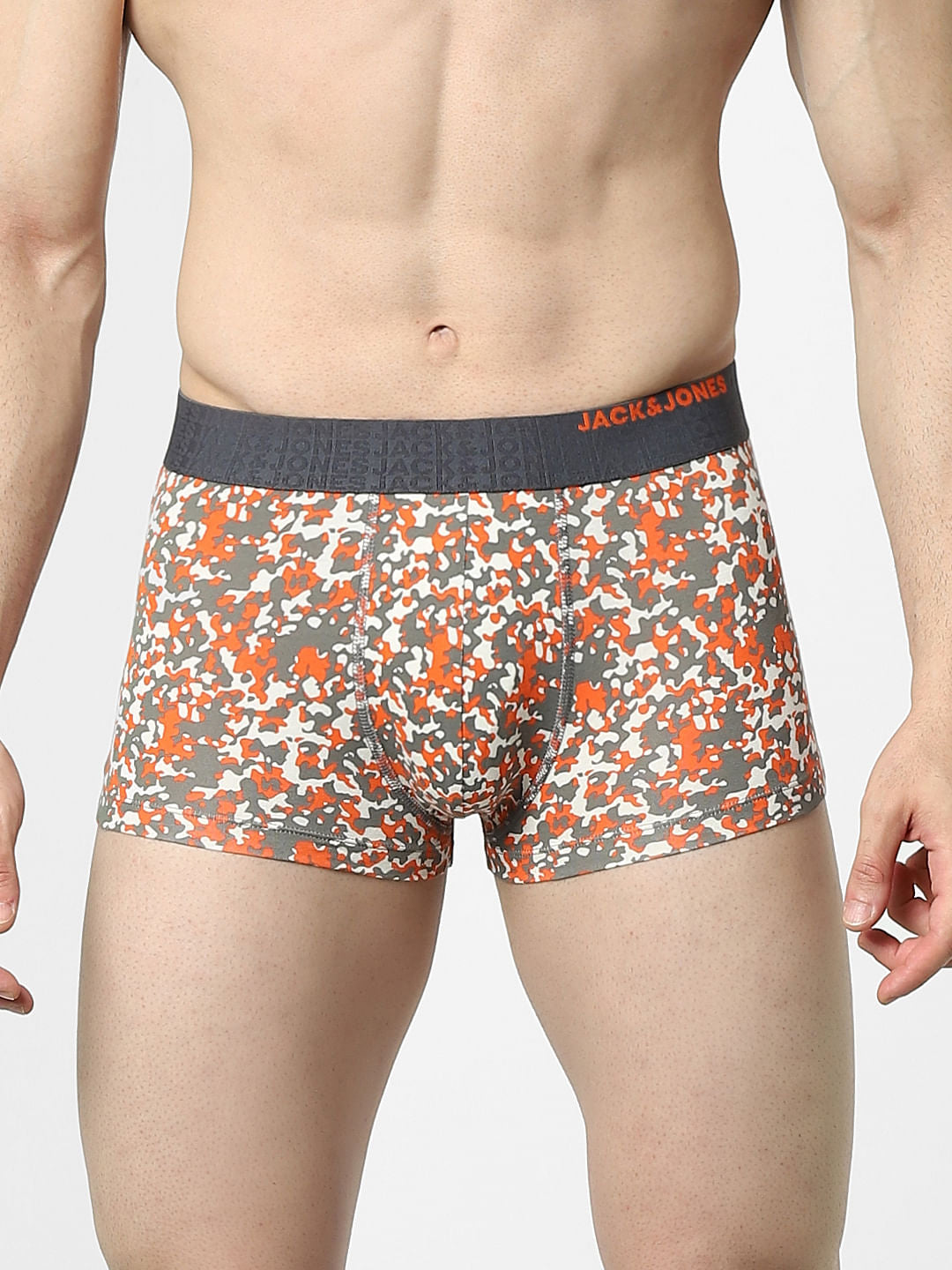 Grey Camo Print Trunks
