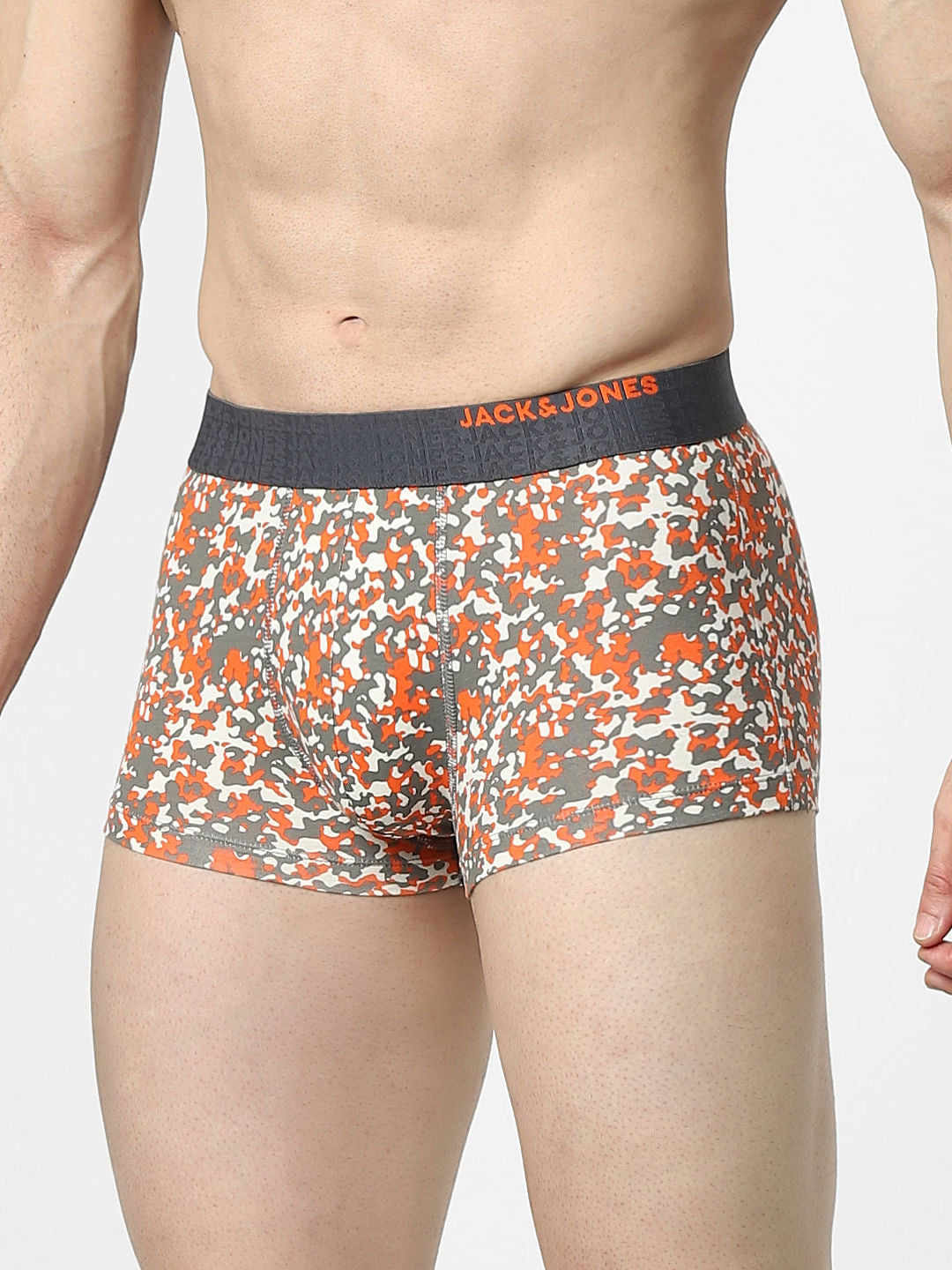 Grey Camo Print Trunks