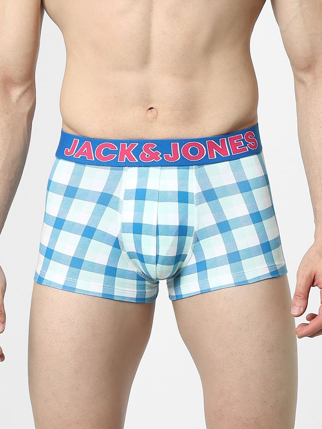 Blue Check Print Trunks