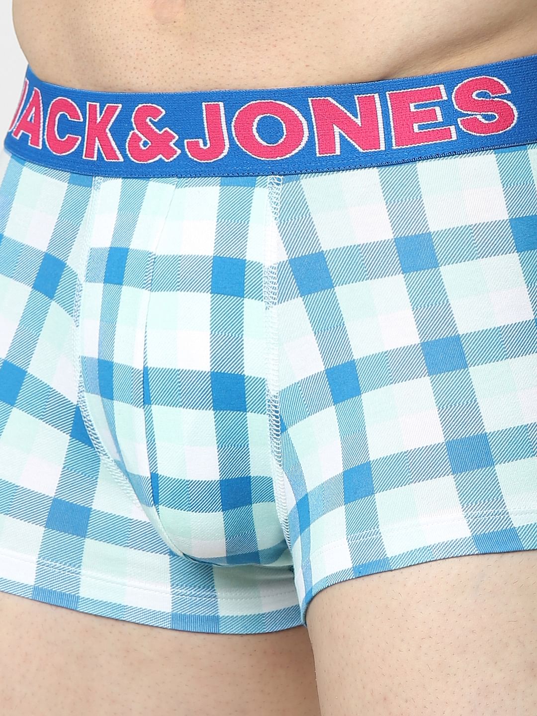 Blue Check Print Trunks