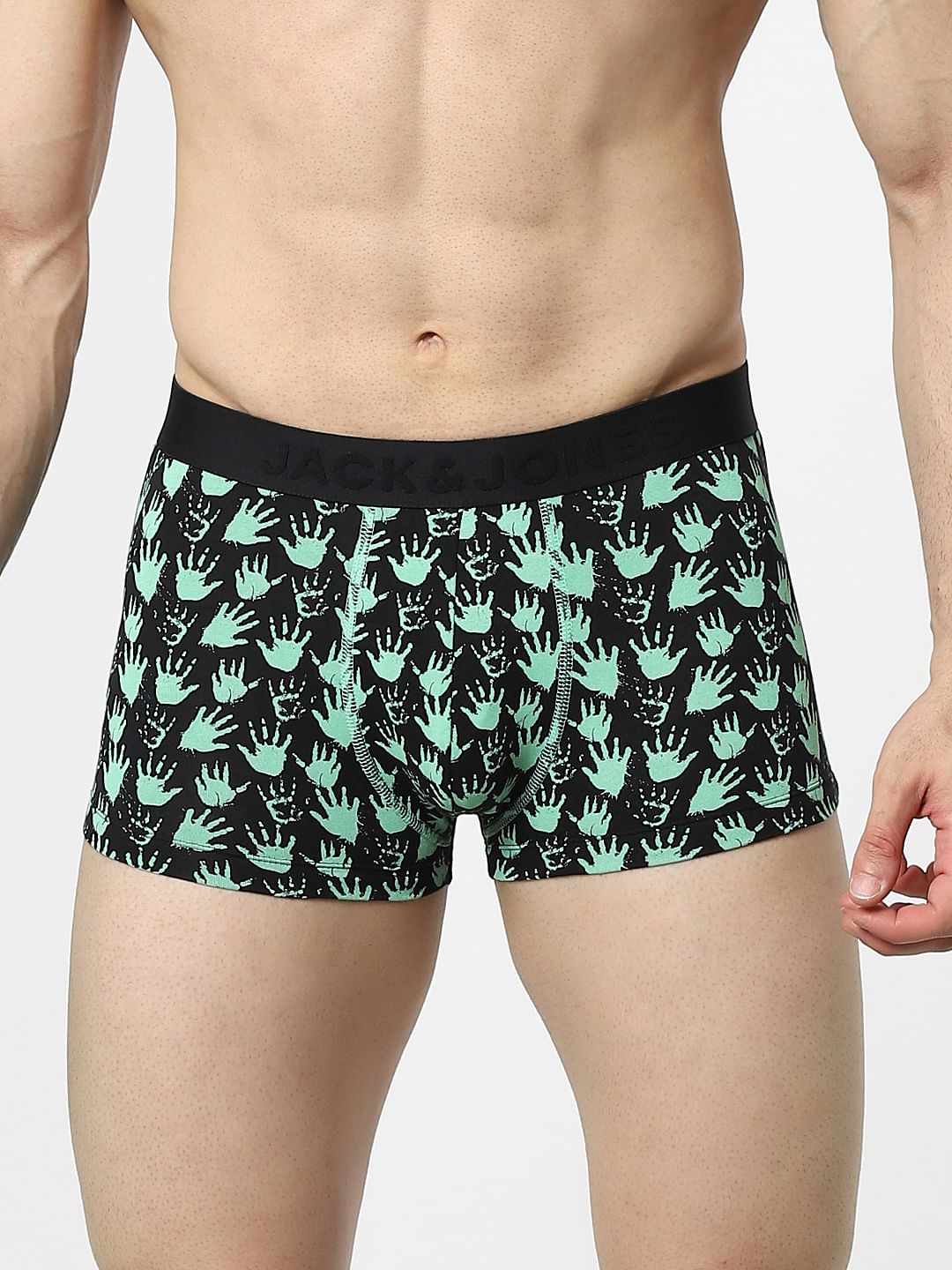Black All Over Print Trunks