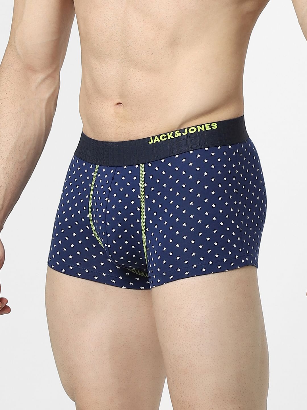 Navy Blue Star Print Trunks