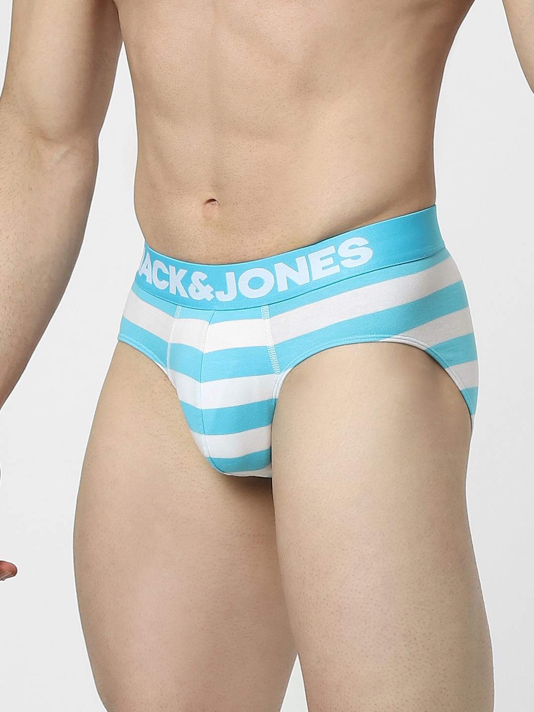 Light Blue Striped Briefs