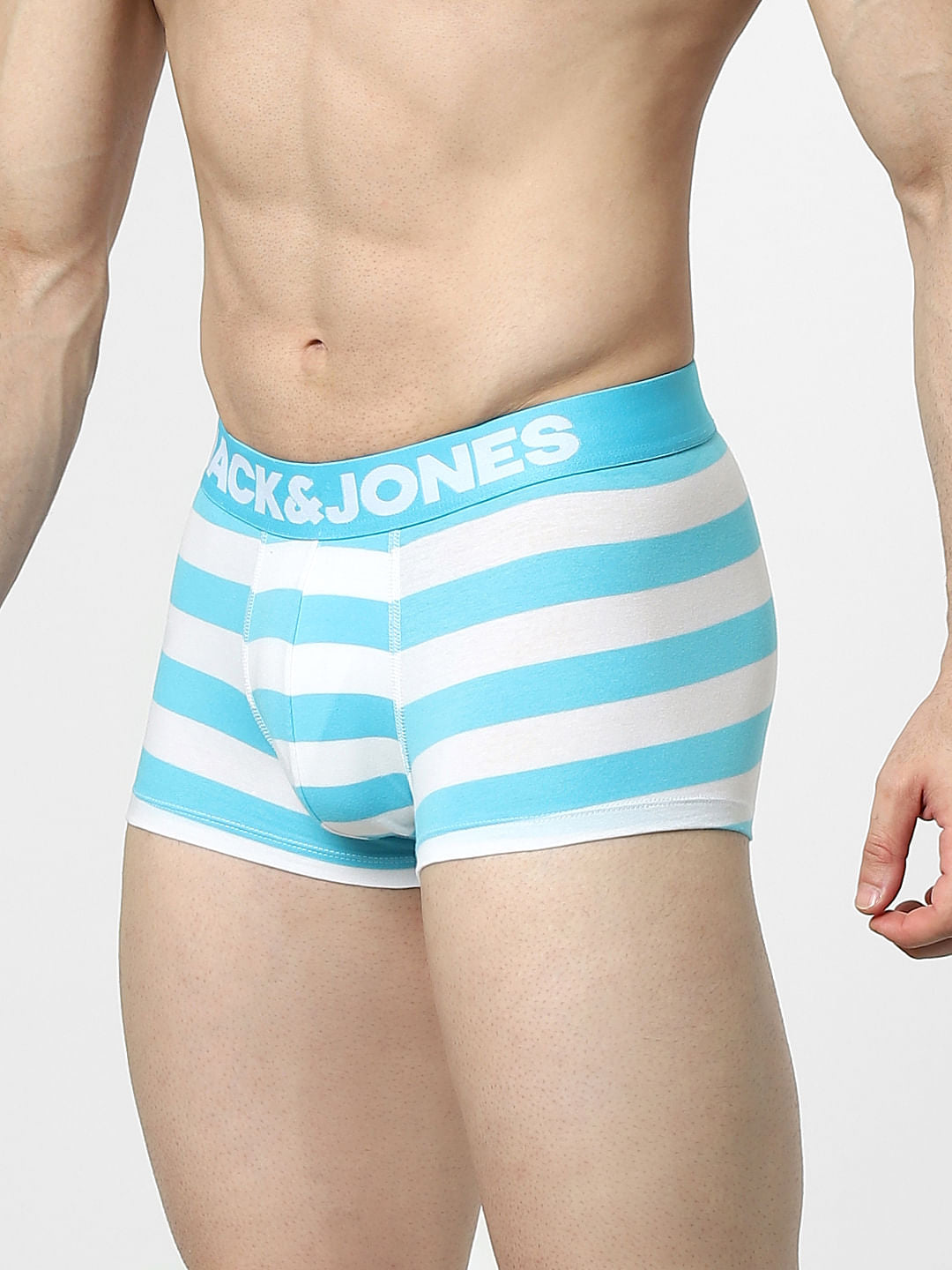 Light Blue Striped Trunks