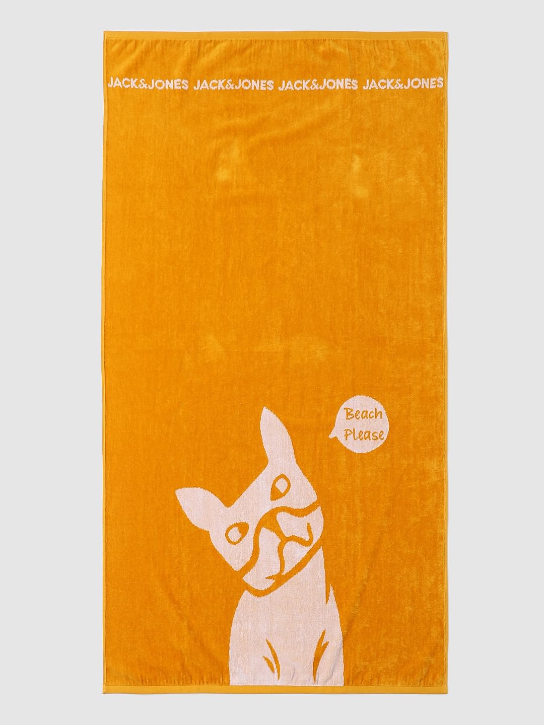 Brown Logo Print Towel - ONE