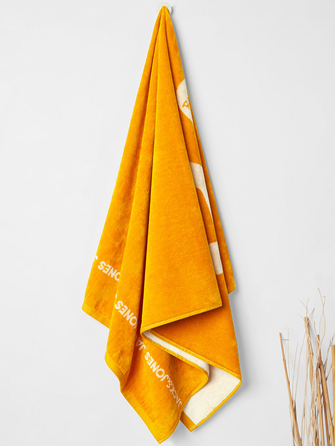 Brown Logo Print Towel