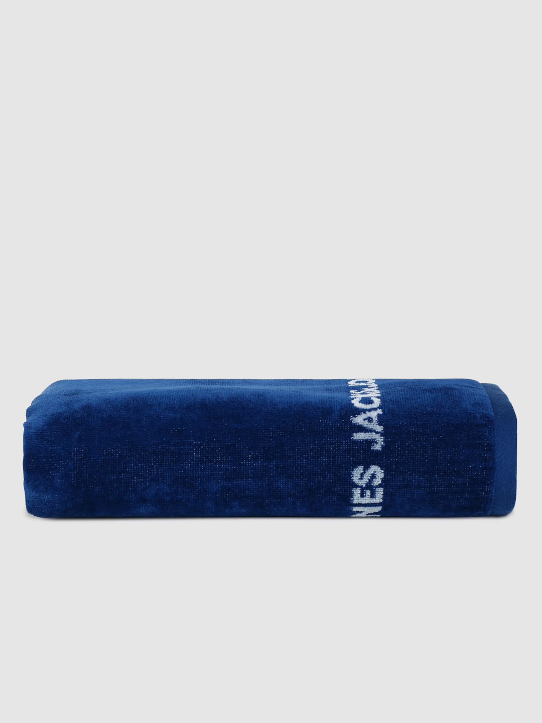 Grey Logo Print Towel