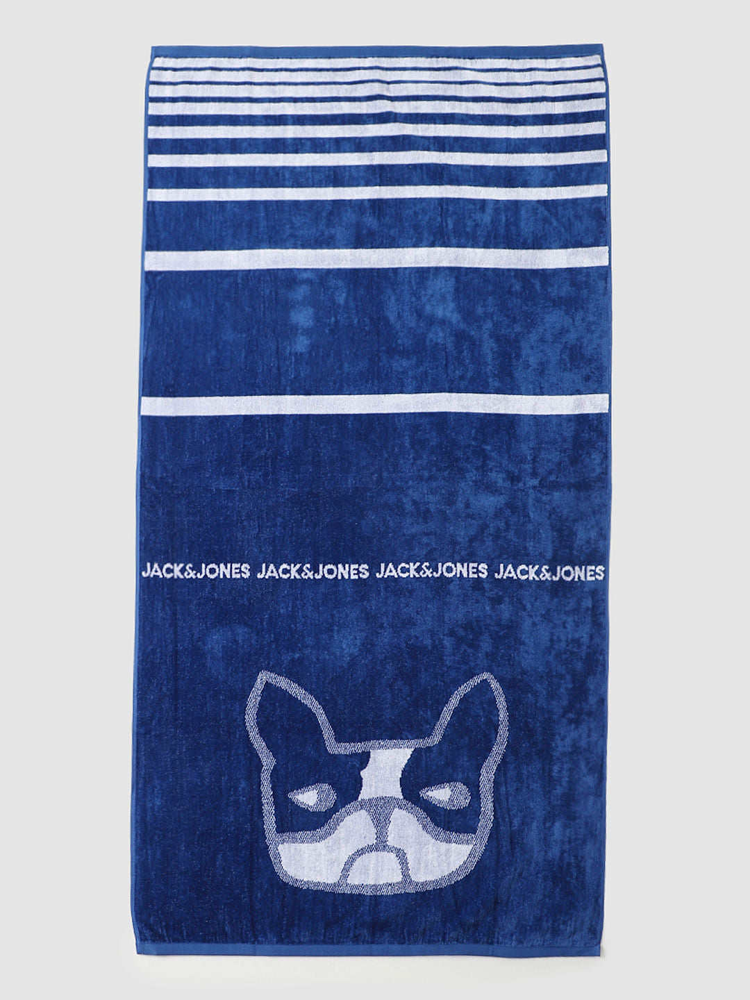 Dark Blue Logo Print Towel - ONE