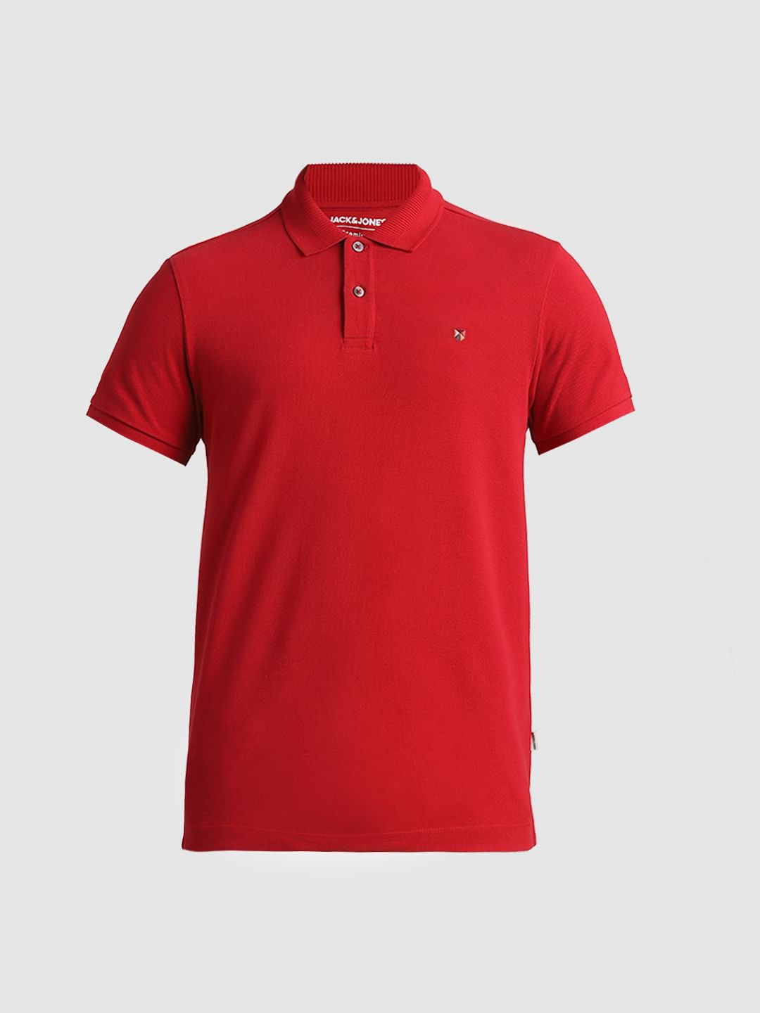 Red Knitted Polo T-shirt