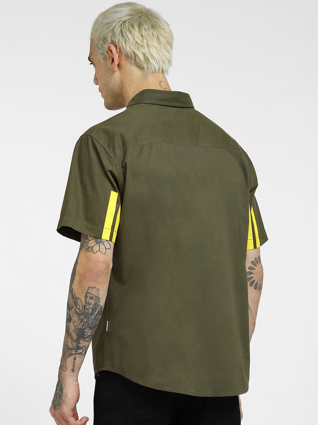 Green Oversized Half Sleeves Shirt