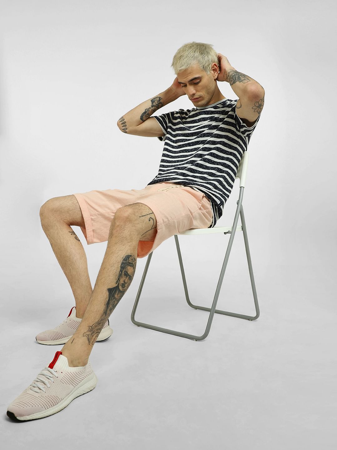 Peach Linen Shorts - S