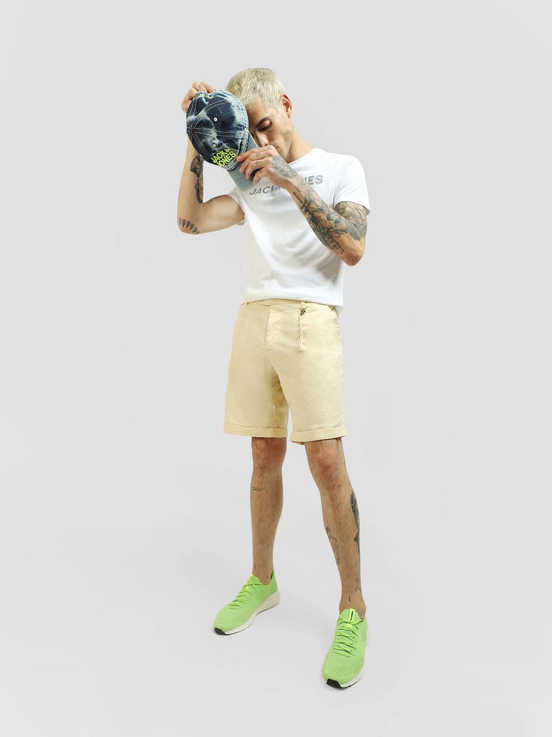 Yellow Linen Shorts