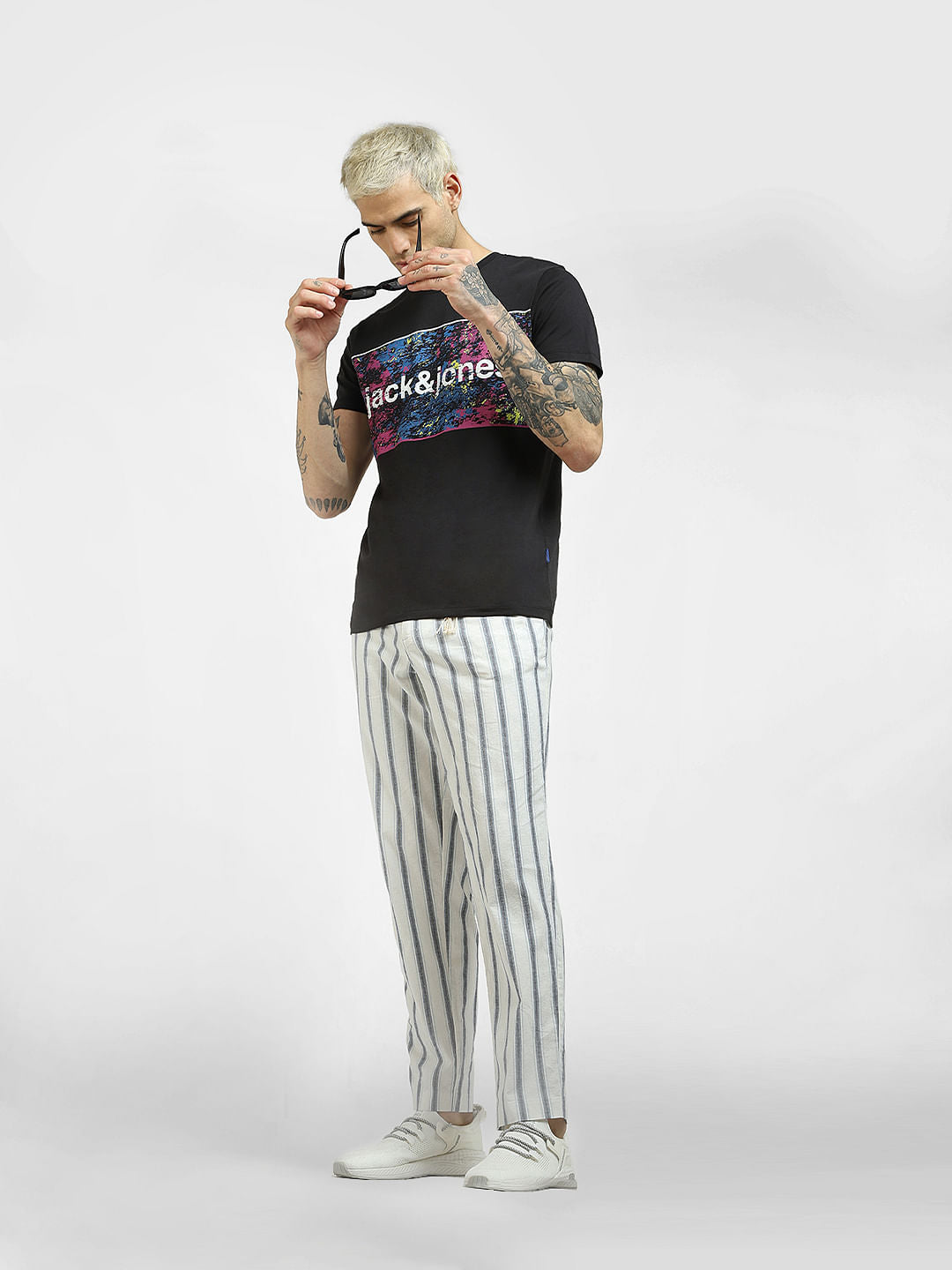 White Striped Pants - 28/30