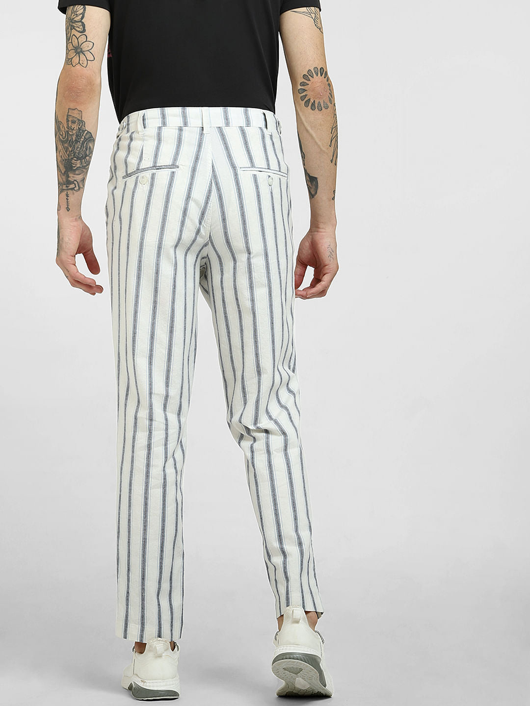 White Striped Pants