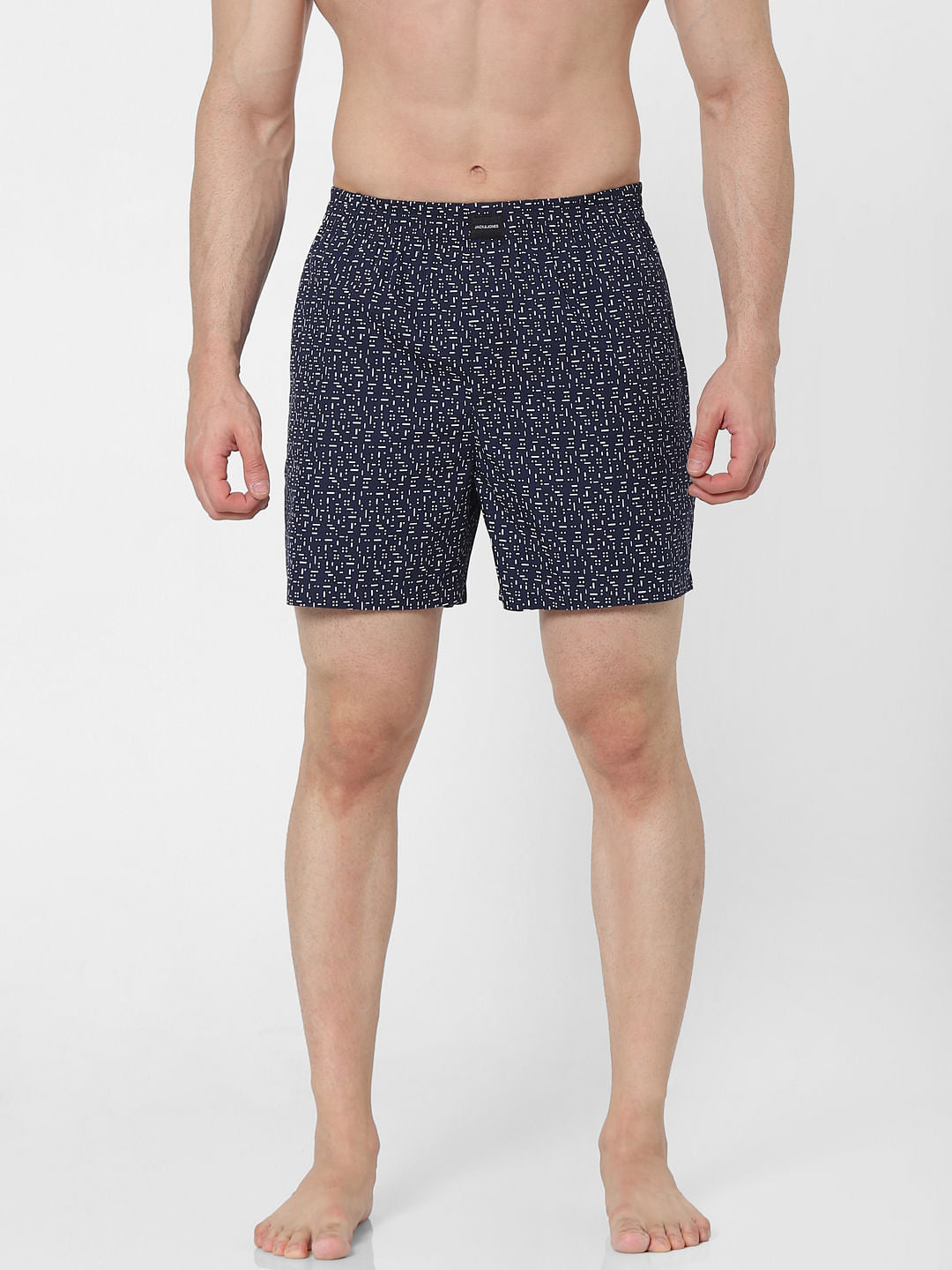 Navy Blue All Over Print Boxer - S