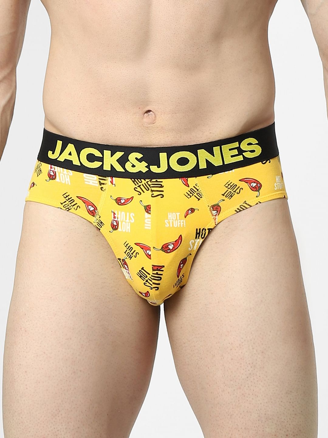 Yellow All Over Print Briefs - S