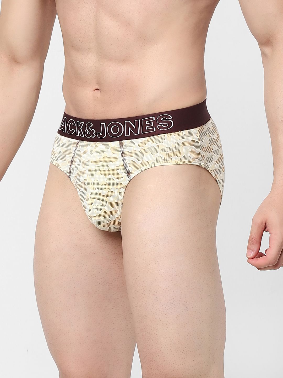 Beige Printed Briefs