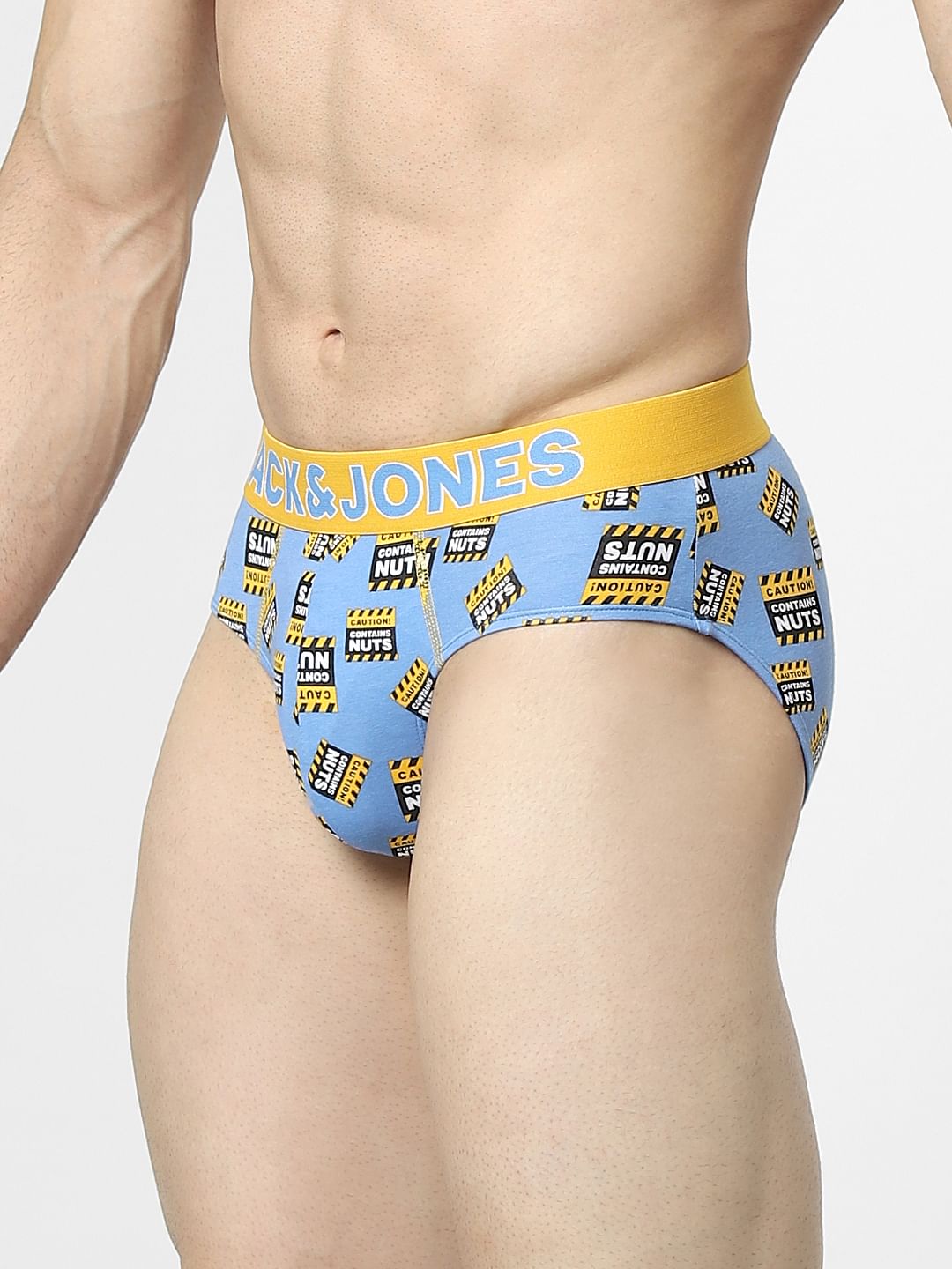 Blue Graphic Print Briefs