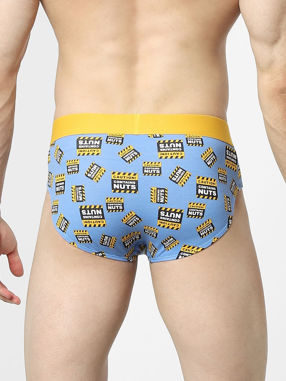 Blue Graphic Print Briefs