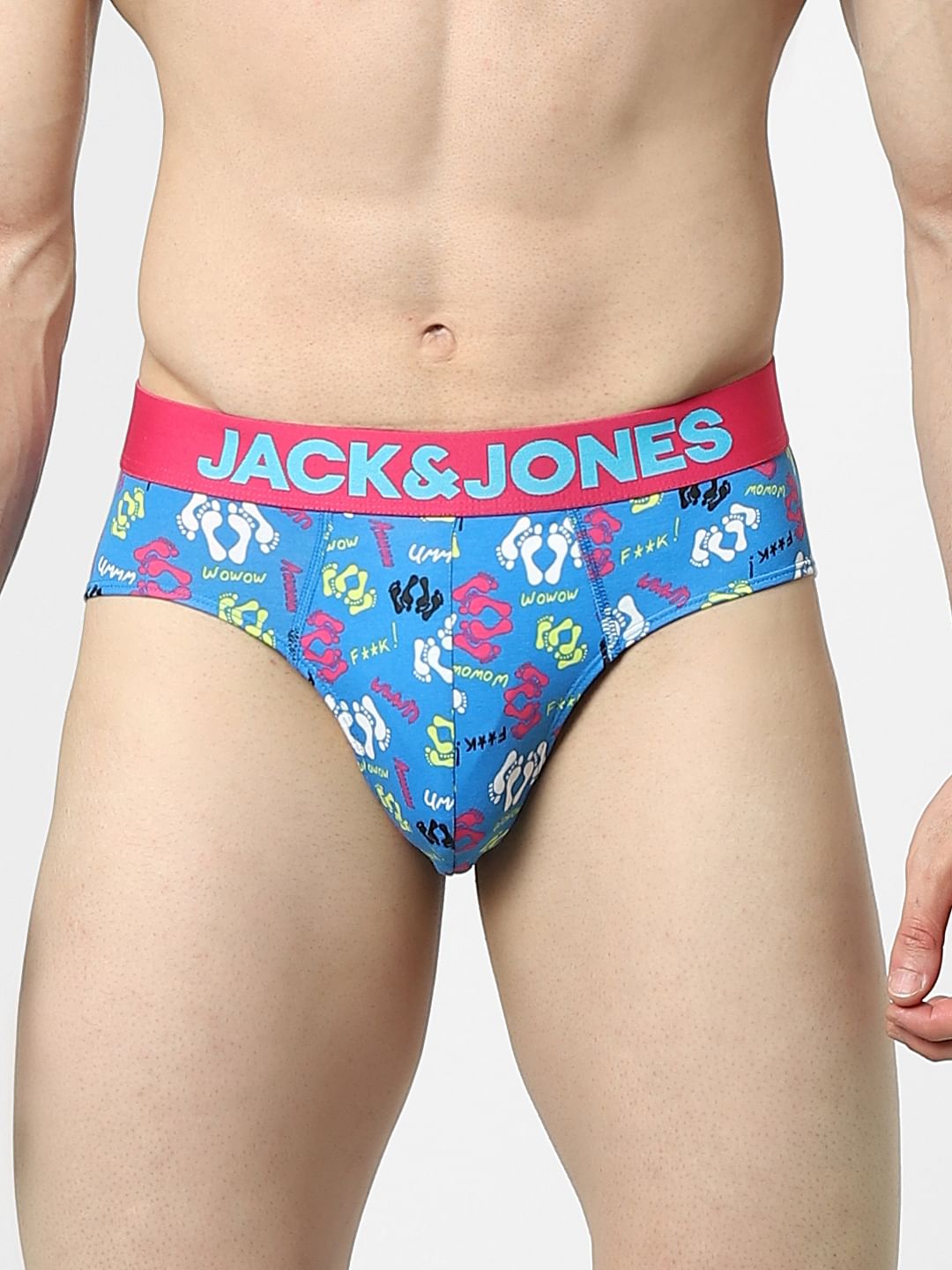 Blue Graphic Print Briefs