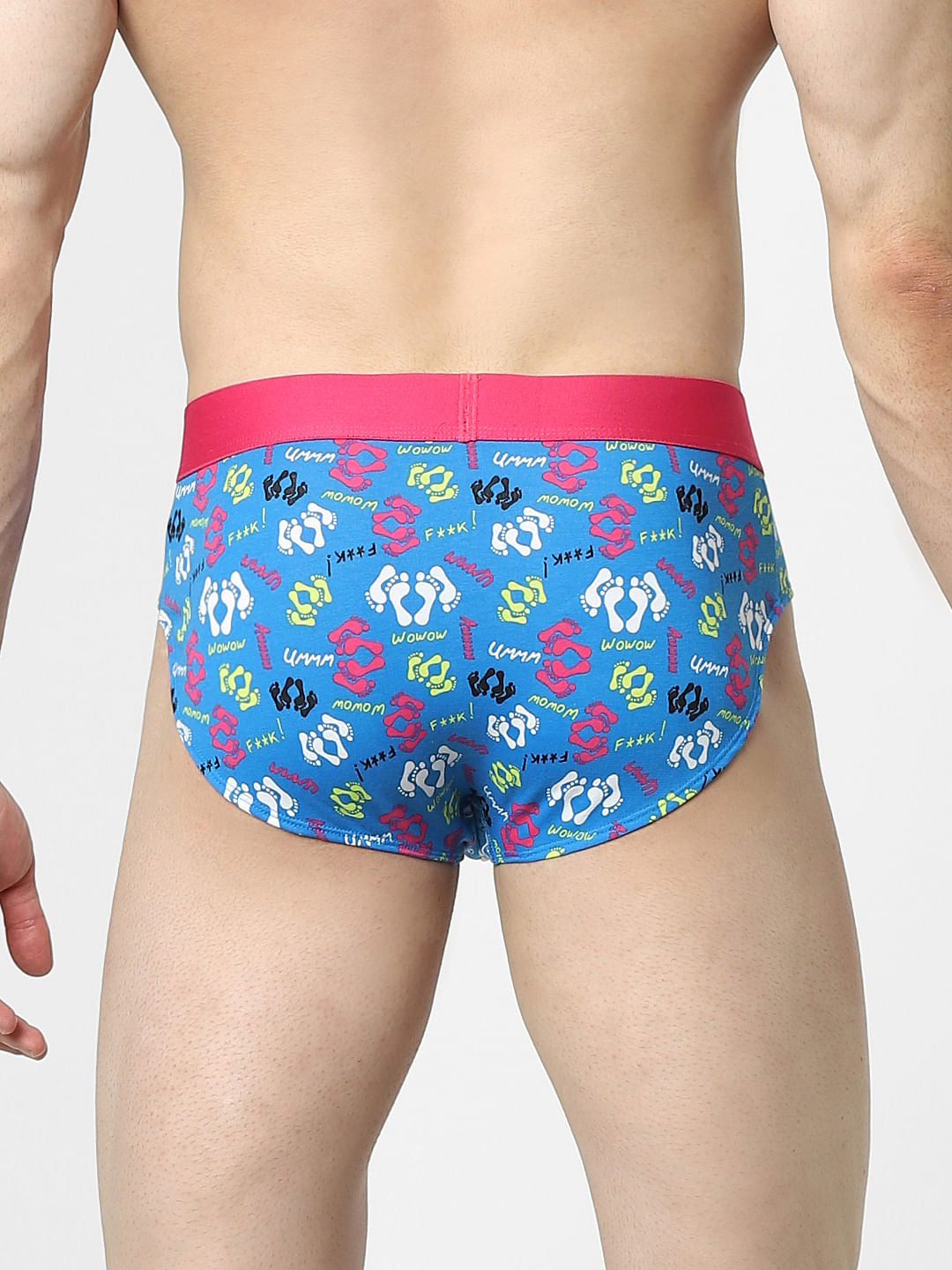 Blue Graphic Print Briefs