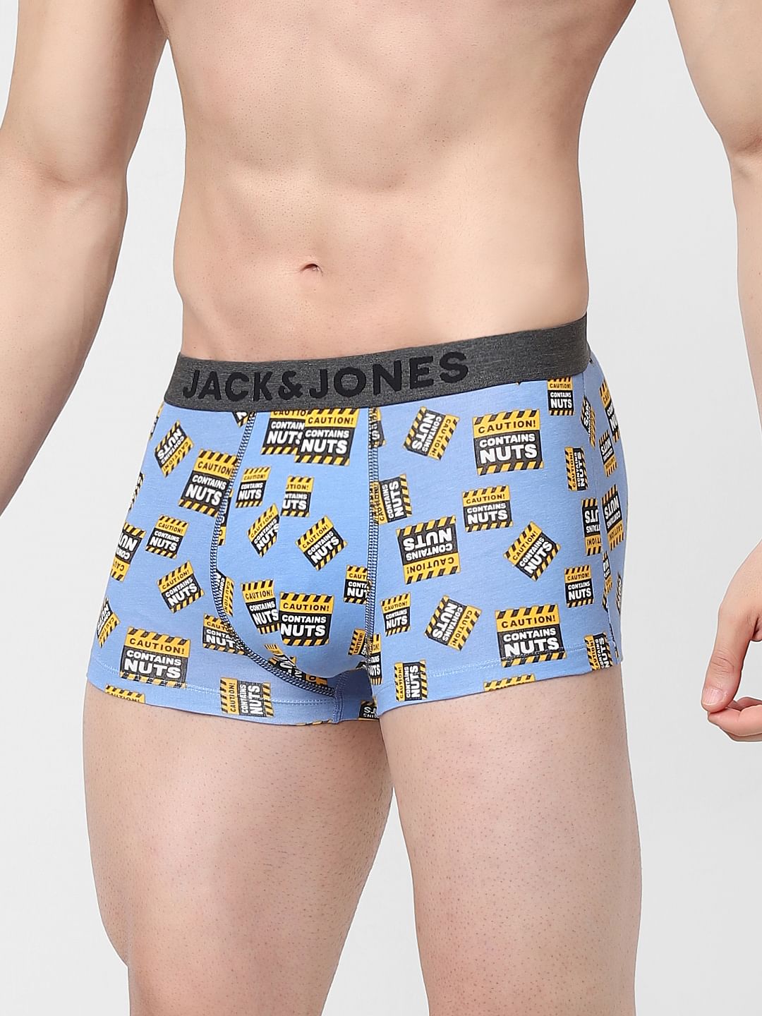 Blue Printed Trunks