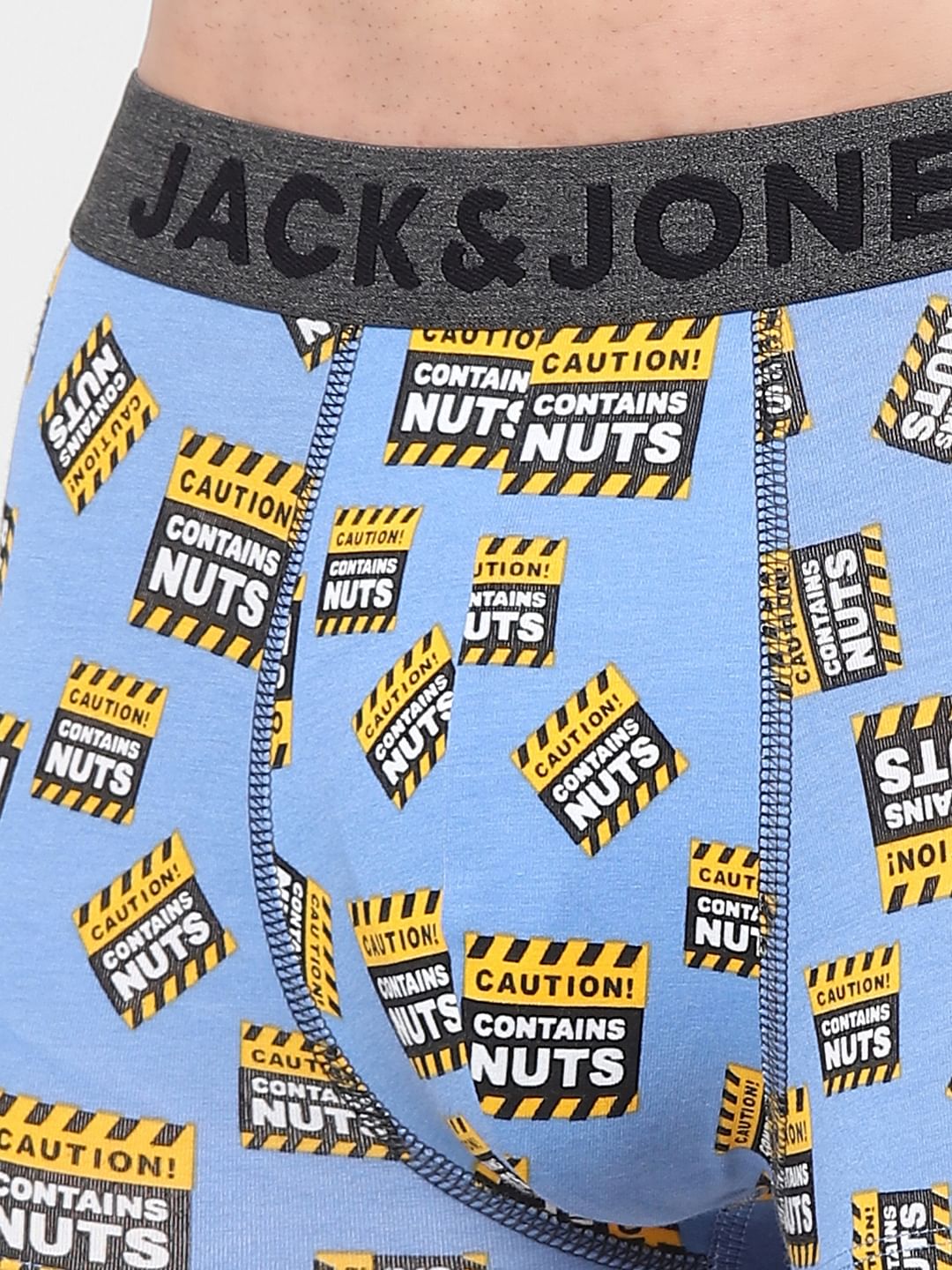 Blue Printed Trunks