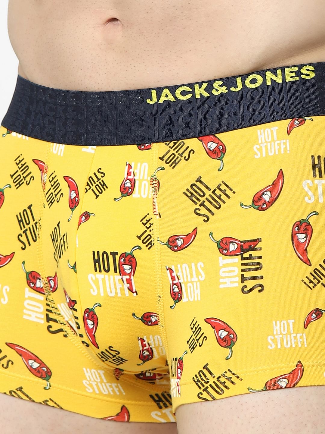 Yellow Graphic Print Trunks