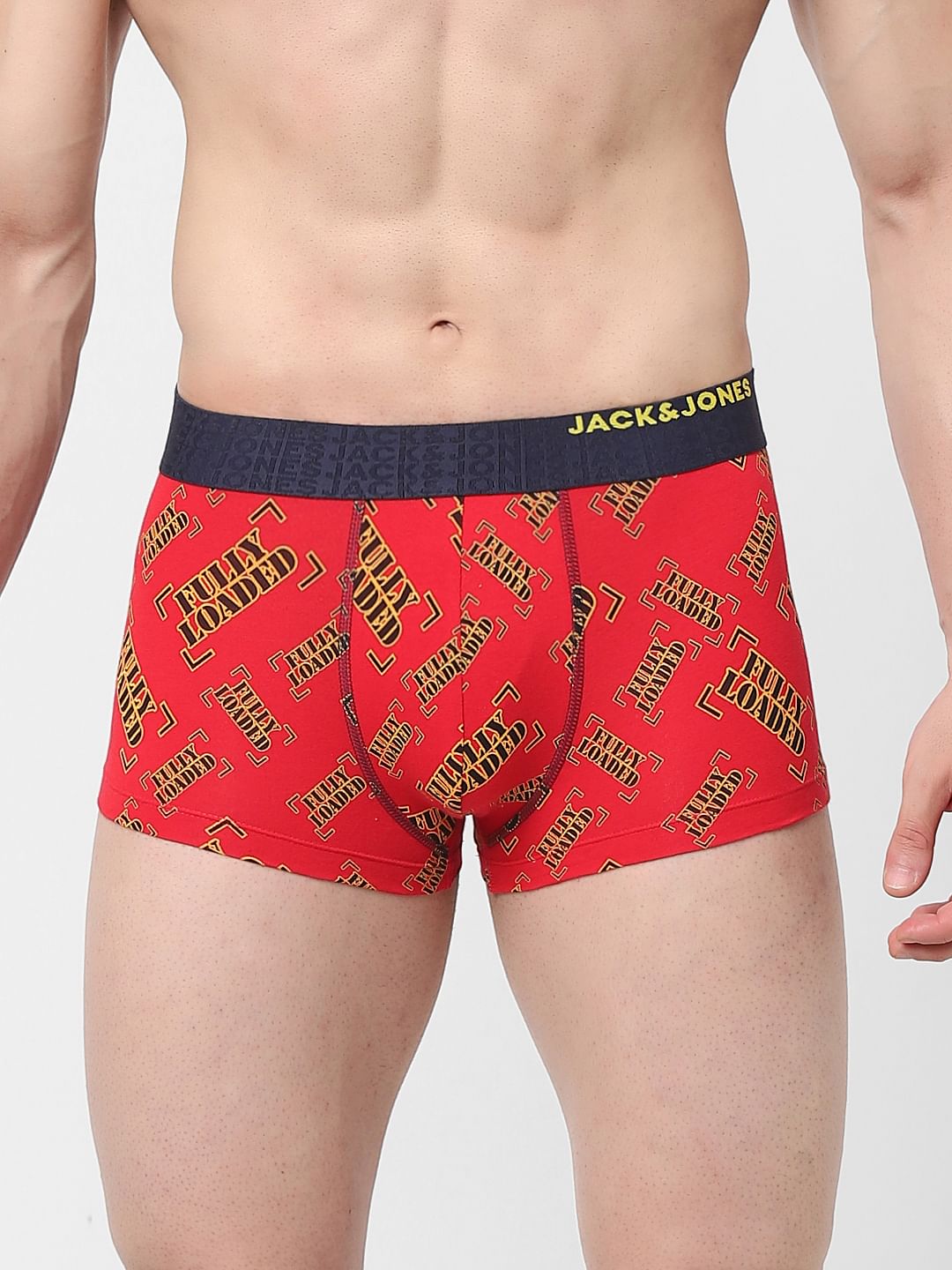 Red Printed Trunks - S