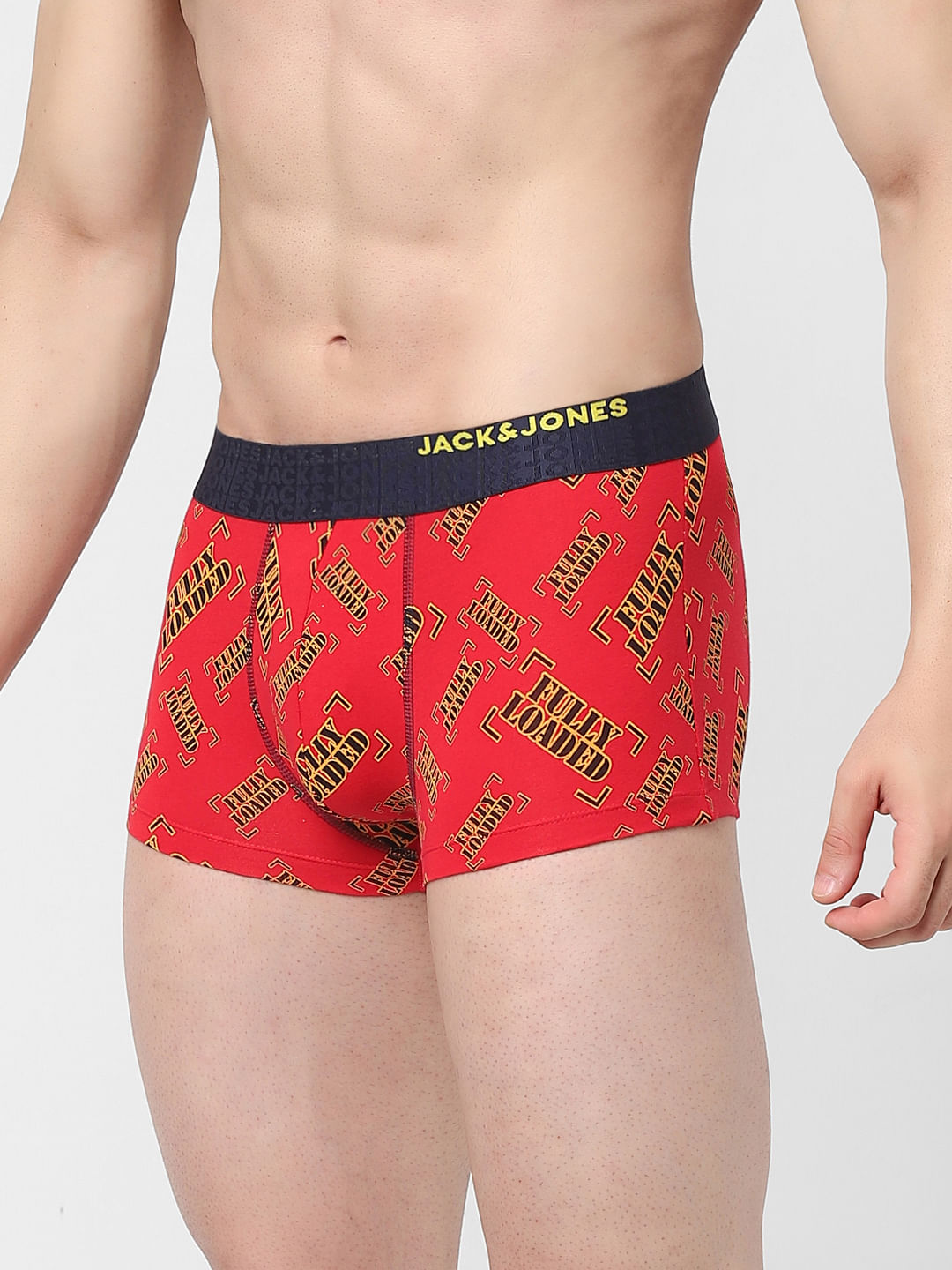 Red Printed Trunks