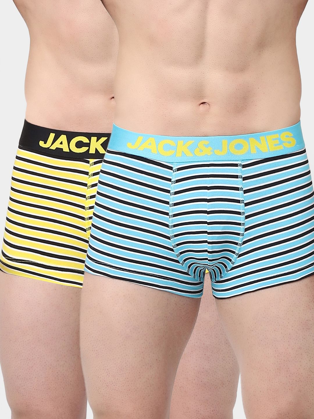 Pack Of 2 Blue & Yellow Striped Trunks - S