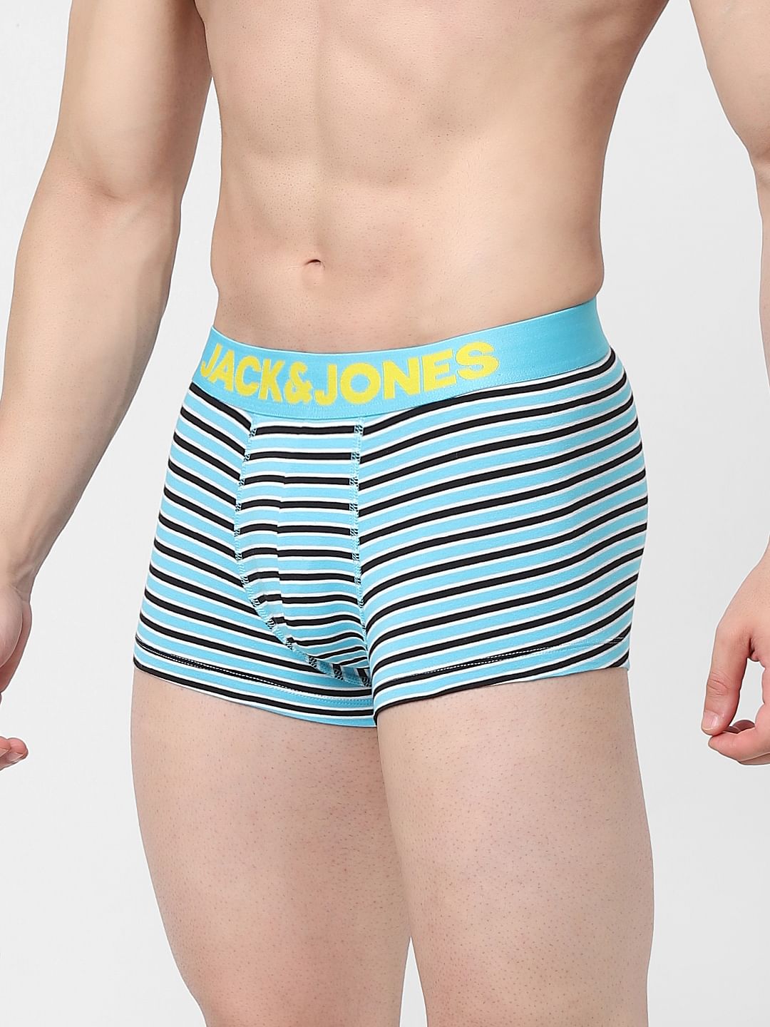 Pack Of 2 Blue & Yellow Striped Trunks