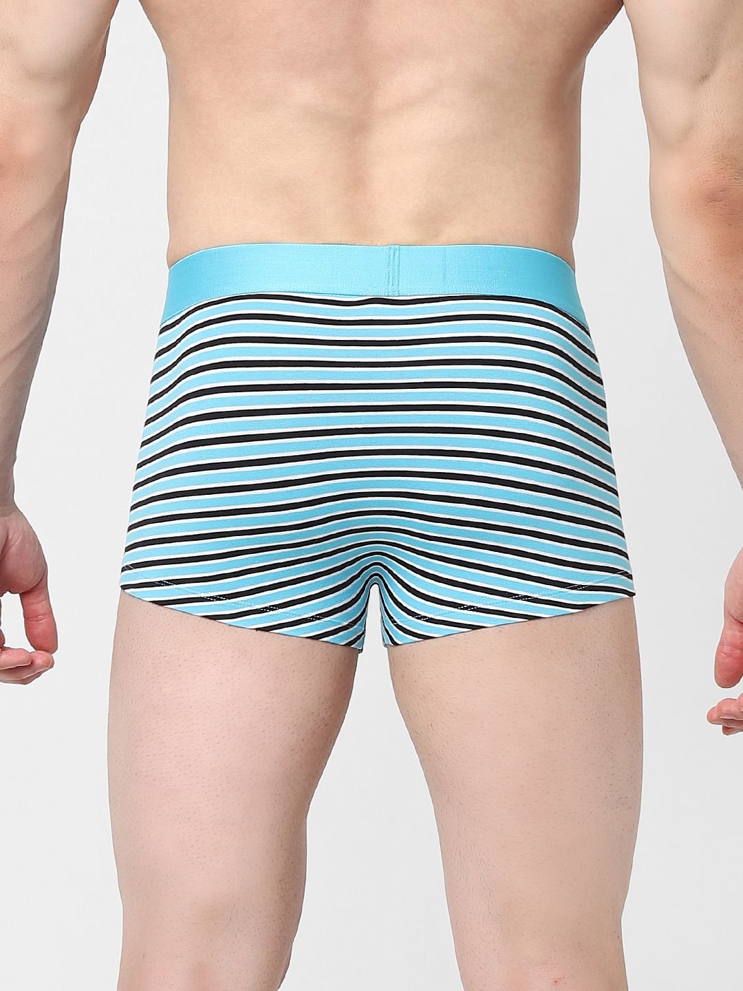 Pack Of 2 Blue & Yellow Striped Trunks