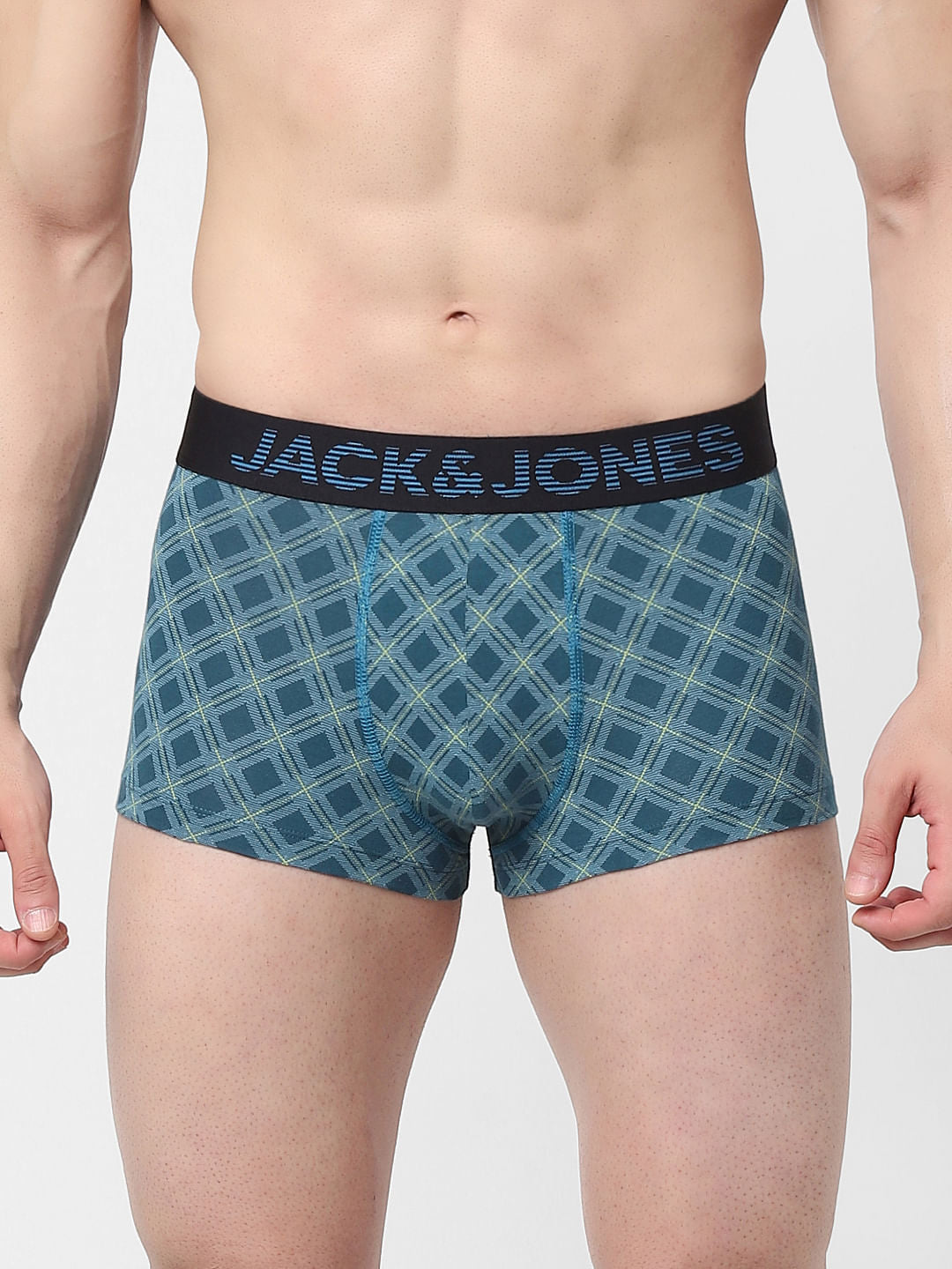 Blue Check Trunks - S