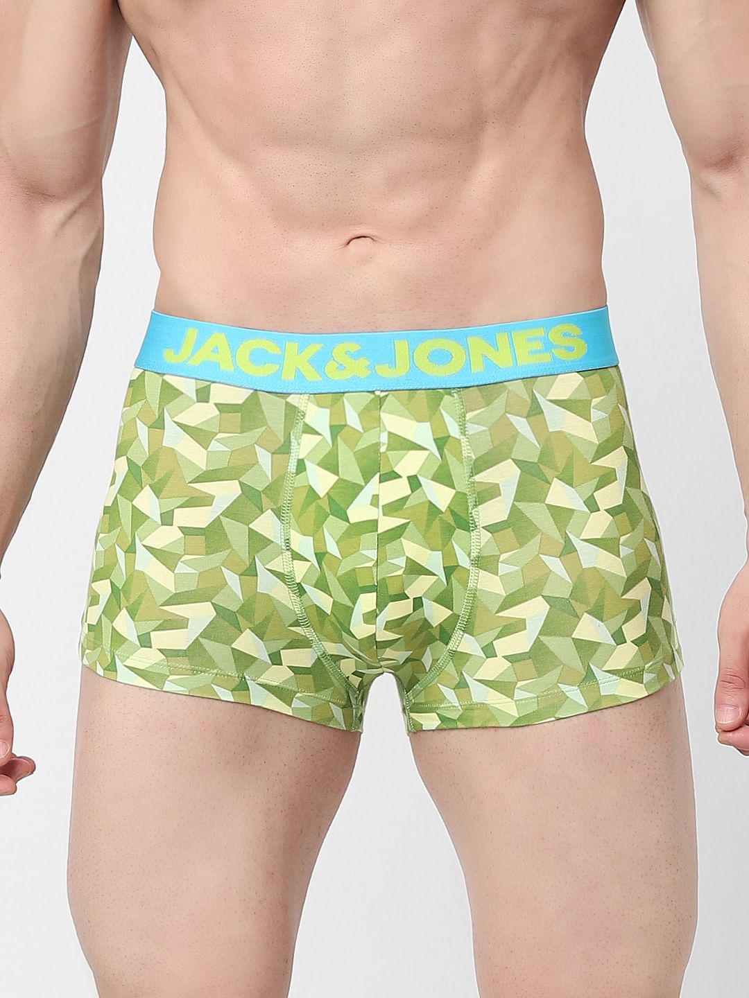 Green Printed Trunks