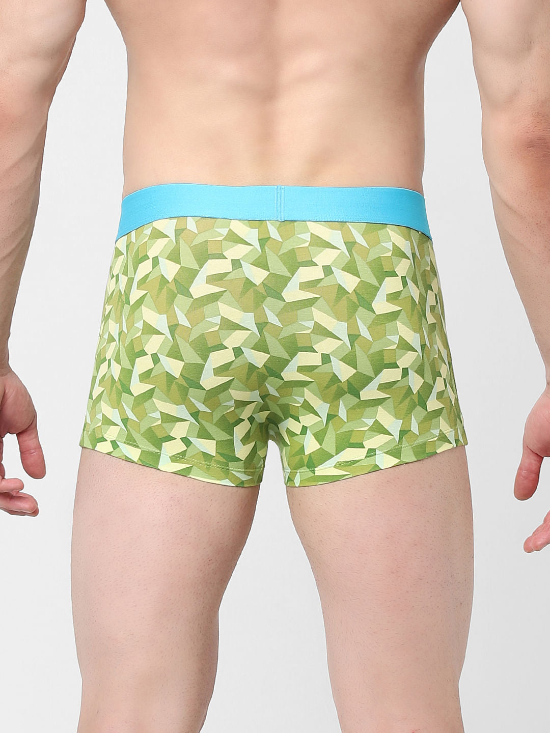 Green Printed Trunks