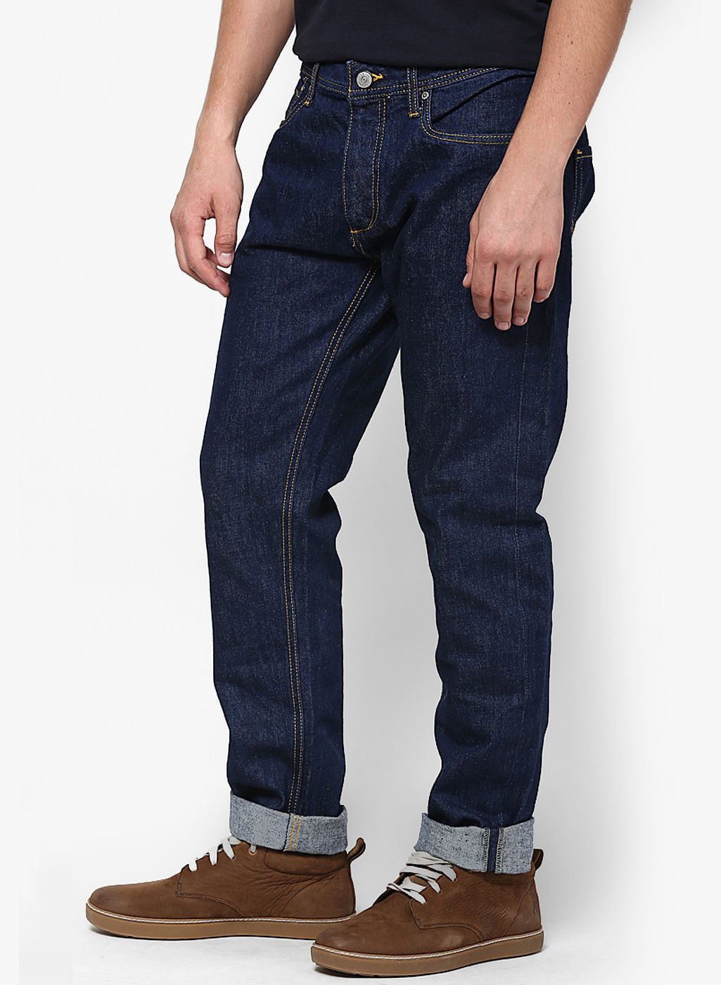 Dark Blue Solid Denim Jeans