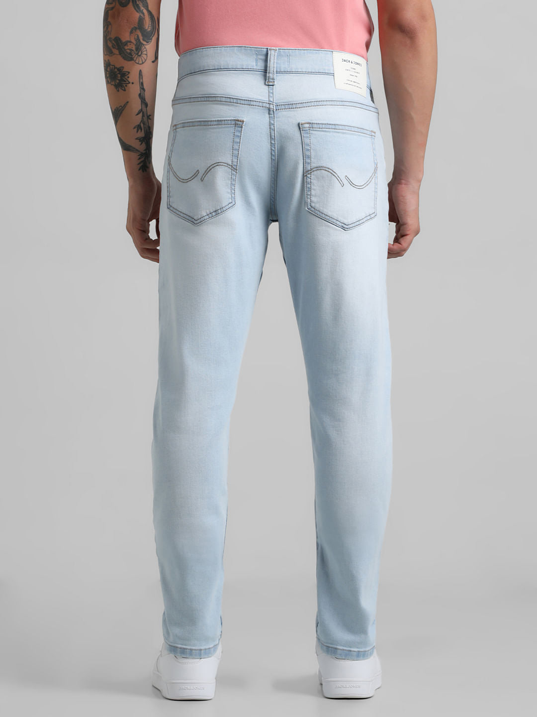 Blue Low Rise Washed Glenn Slim Jeans