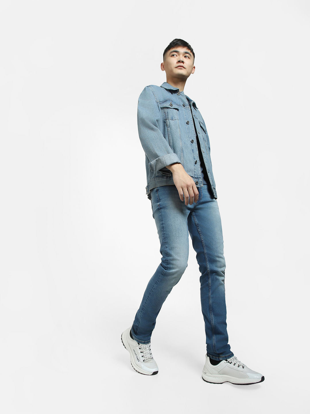 Blue Low Rise Washed Ben Skinny Jeans