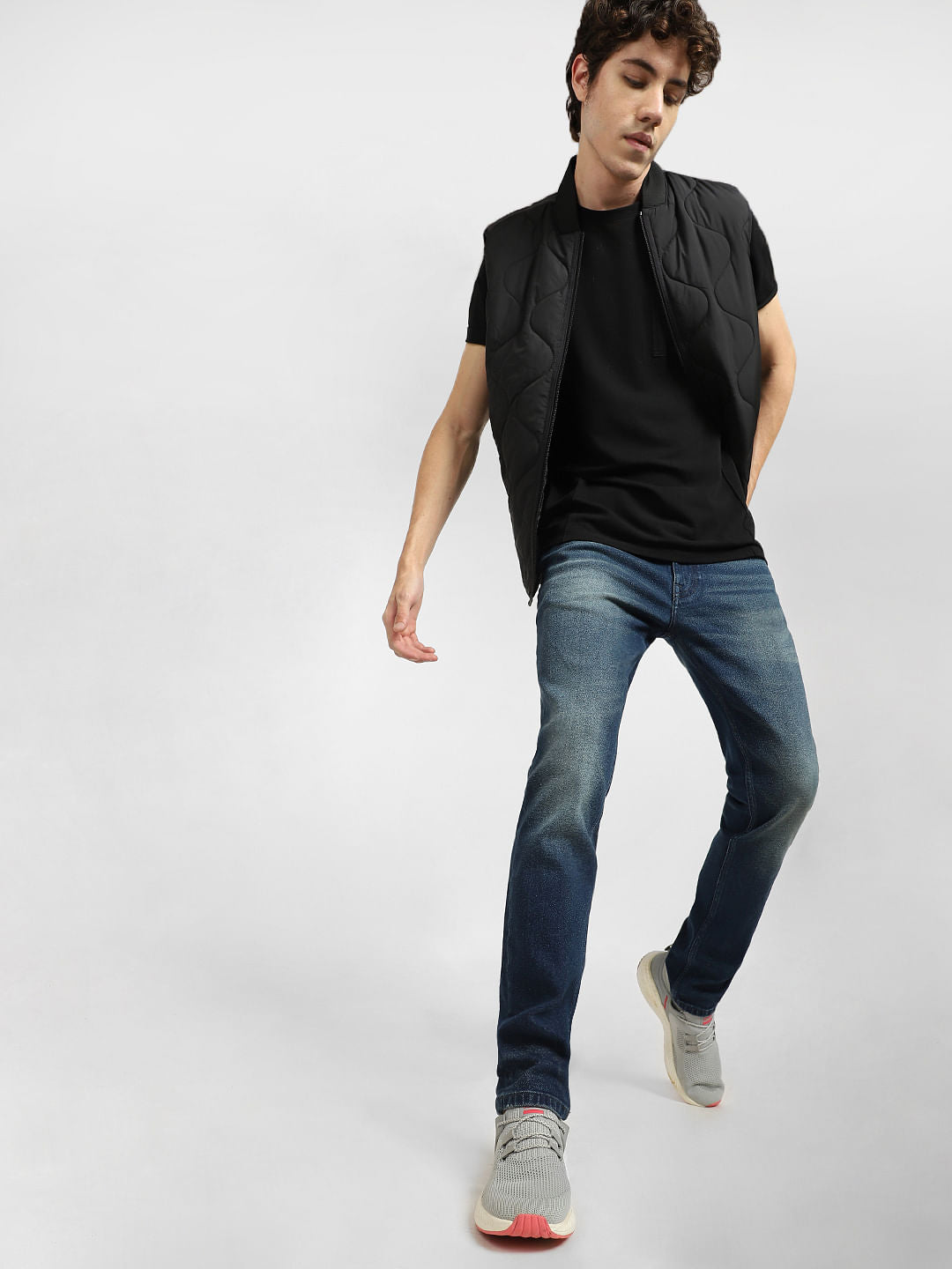 Dark Blue Low Rise Glenn Slim Fit Jeans - 28/30