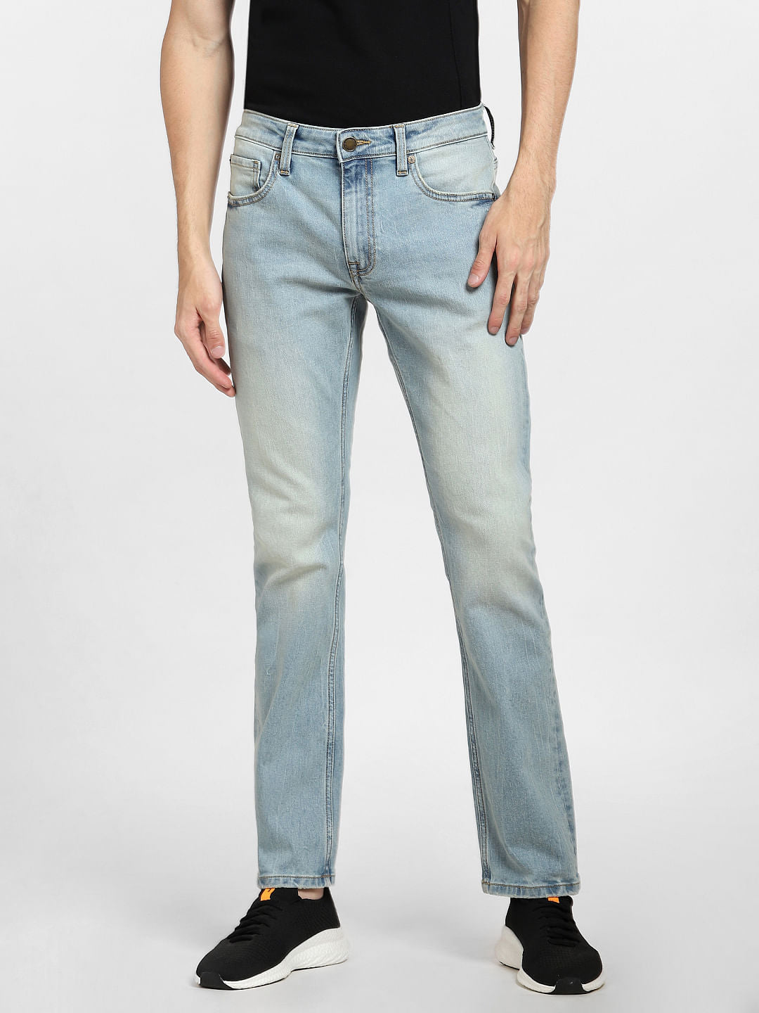 Light Blue Mid Rise Clark Regular Jeans