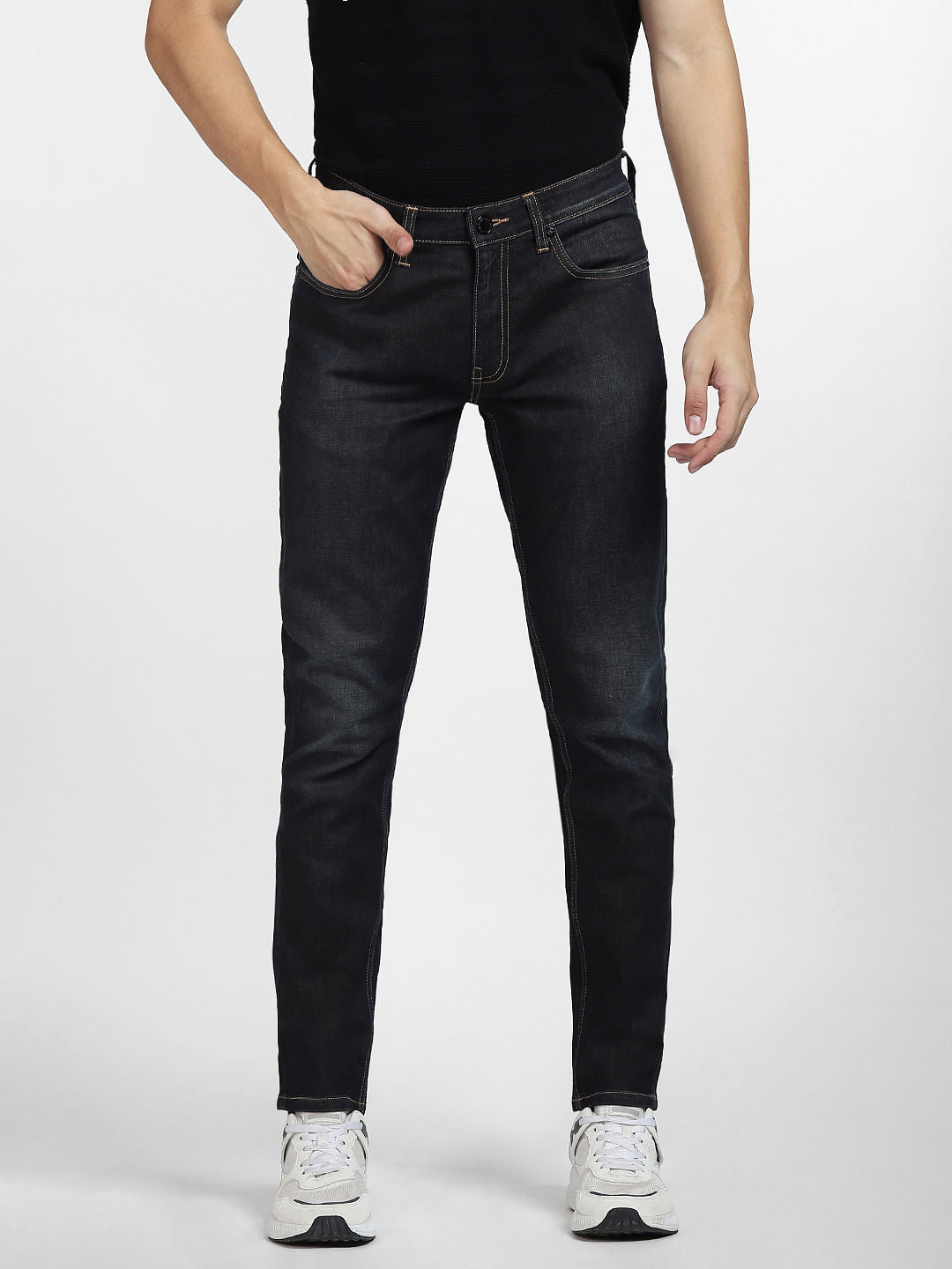 Dark Blue Low Rise Glenn Slim Fit Jeans