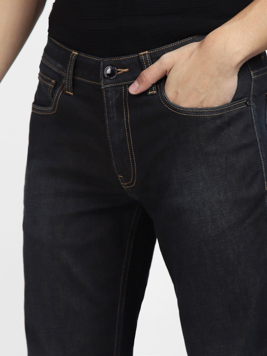 Dark Blue Low Rise Glenn Slim Fit Jeans